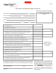 Document preview: Form ALC83 Ohio Beer and Malt Beverage Tax Return - Ohio