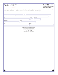 Form CAT ES &quot;Request to Change Election Status&quot; - Ohio, Page 2