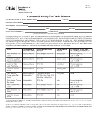 Form CAT CS Commercial Activity Tax Credit Schedule - Ohio
