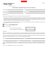Form CIG56R Ohio Retail Cigarette Floor Stock Tax Return - Ohio