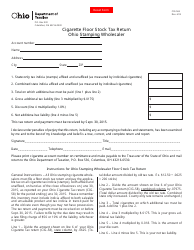Document preview: Form CIG56S Cigarette Floor Stock Tax Return - Ohio Stamping Wholesaler - Ohio