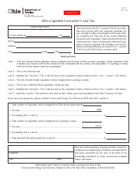 Document preview: Form CIG57 Ohio Cigarette Consumer's Use Tax - Ohio