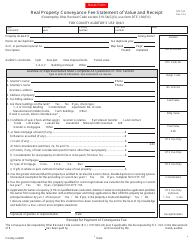 Form DTE100 Real Property Conveyance Fee Statement of Value and Receipt - Ohio