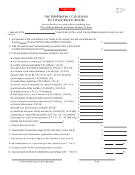 Form DTE131 Net Indebtedness Calculation for School District Bonds - Ohio