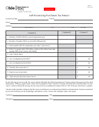 Form KWH4 &quot;Self-assessing Purchaser Tax Return&quot; - Ohio