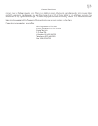 Instructions for Form MCF2 Natural Gas Distribution Company Tax Return for Companies Not Using Aggregation Tax Reporting Method - Ohio, Page 2