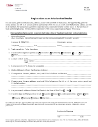 Document preview: Form MF208 Registration as an Aviation Fuel Dealer - Ohio