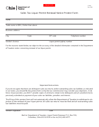 Document preview: Form ST226 Sales Tax Liquor Permit Renewal Notice Protest Form - Ohio