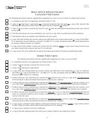 Form ST AR C Refund Checklist - Ohio, Page 2