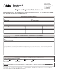 Document preview: Form ST RP Request for Responsible Party Assessment - Ohio