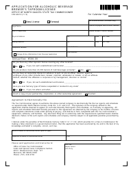 Form SFN60419 &quot;Application for Alcoholic Beverage Brewer's Taproom License&quot; - North Dakota