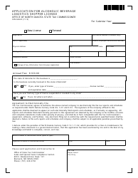 Form SFN60422 &quot;Application for Alcoholic Beverage Logistics Shipper License&quot; - North Dakota