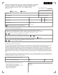 Document preview: Form SFN60421 Application for Out-of-State Winery License to Sell Direct to North Dakota Retailers - North Dakota