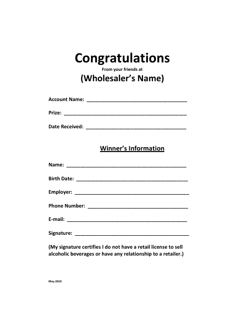 Congratulations Certificate Template - White
