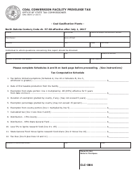 Document preview: Form SFN25873 Coal Conversion Facility Privilege Tax - Coal Gasification Plants - North Dakota