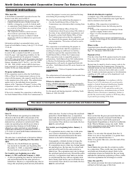 Form L02 (40X) Amended Corporation Income Tax Return - North Dakota, Page 2