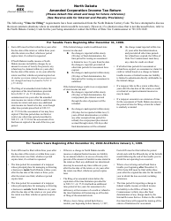 Form L02 (40X) Amended Corporation Income Tax Return - North Dakota, Page 3