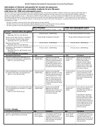 Form L02 (40X) Amended Corporation Income Tax Return - North Dakota, Page 4