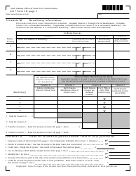 Form 38 Schedule BI &quot;Beneficiary Information&quot; - North Dakota, 2017