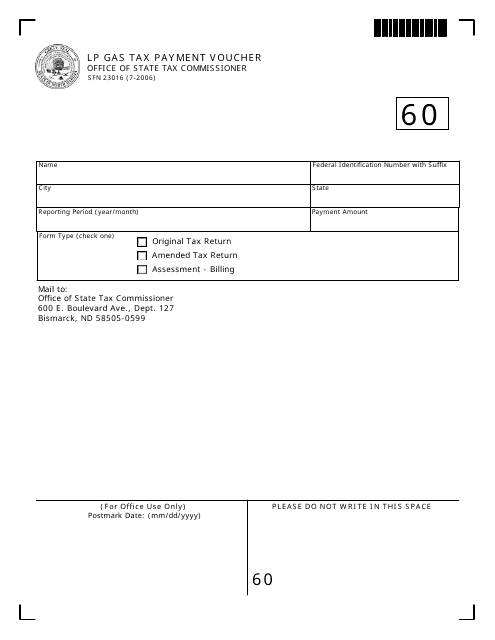 Form SFN23016  Printable Pdf