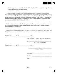 Form 29404 Oil Producer Filing Waiver and Agreement - North Dakota, Page 2
