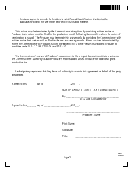 Form 29405 Gas Producer Filing Waiver and Agreement - North Dakota, Page 2