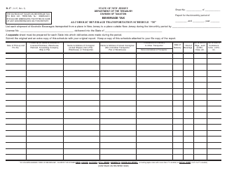 Form R-17 Schedule M Alcoholic Beverage Transportation - New Jersey