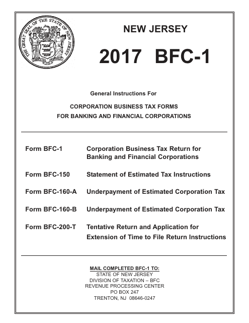 Form BFC-1 2017 Printable Pdf