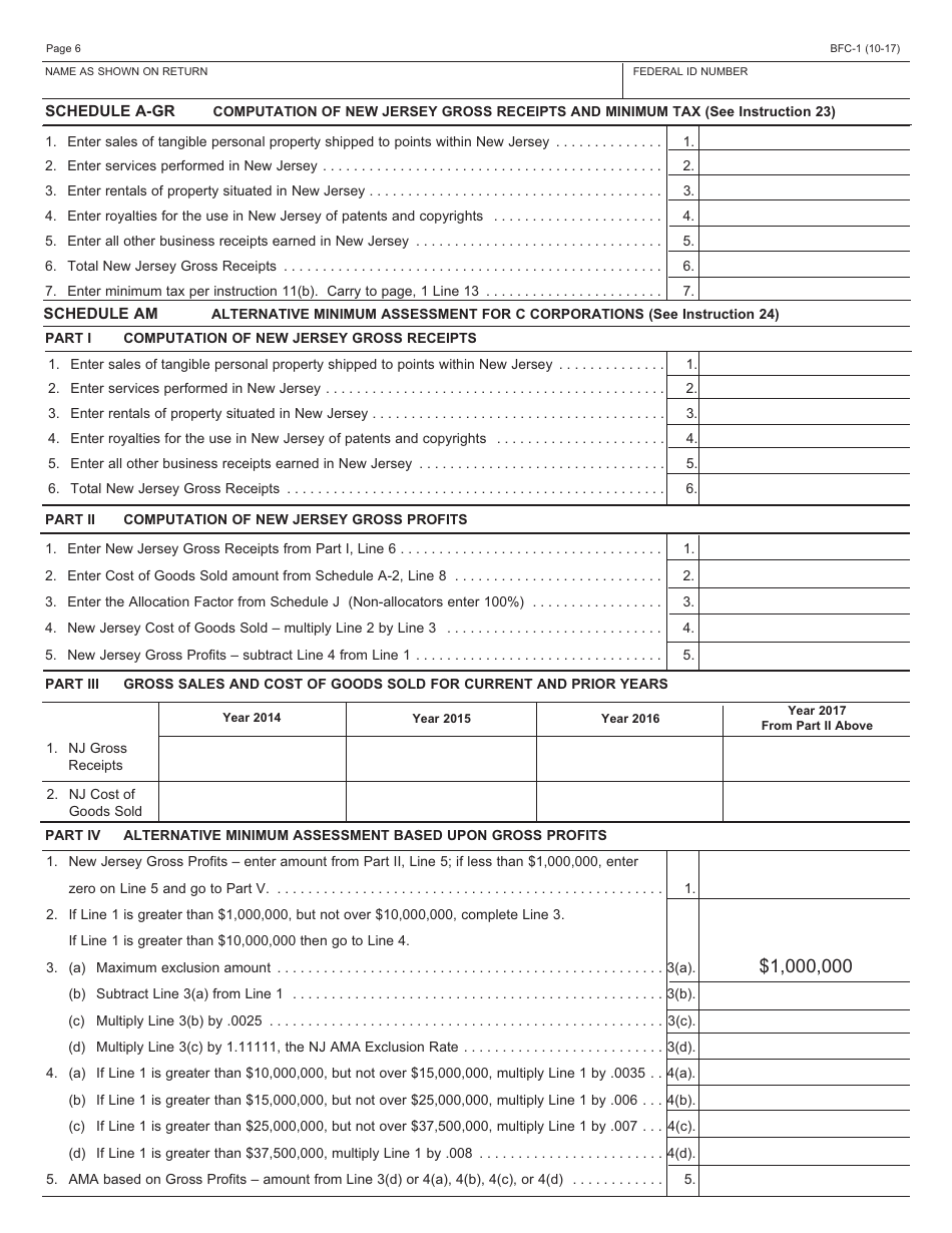 Form Bfc 1 Fill Out Sign Online And Download Fillable Pdf New Jersey Templateroller 4525