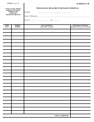 Document preview: Form CWIP-2 Schedule R Wholesale Dealers Purchase Schedule - New Jersey