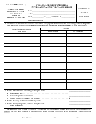 Form CWIP-1 Wholesale Dealer&#039;s Monthly Informational and Purchases Report - New Jersey