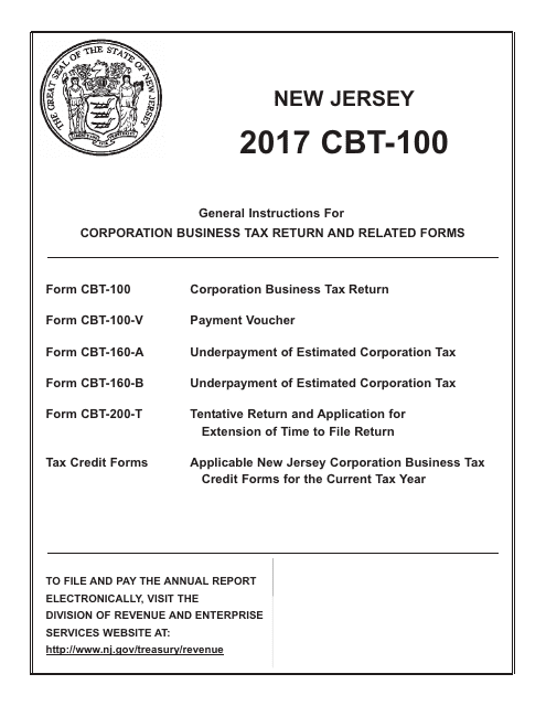 Form CBT-100 2017 Printable Pdf