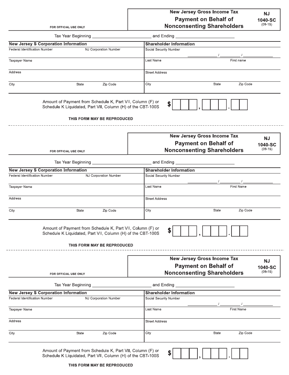 Form CBT-100S New Jersey Corporation Business Tax Return - New Jersey, Page 23