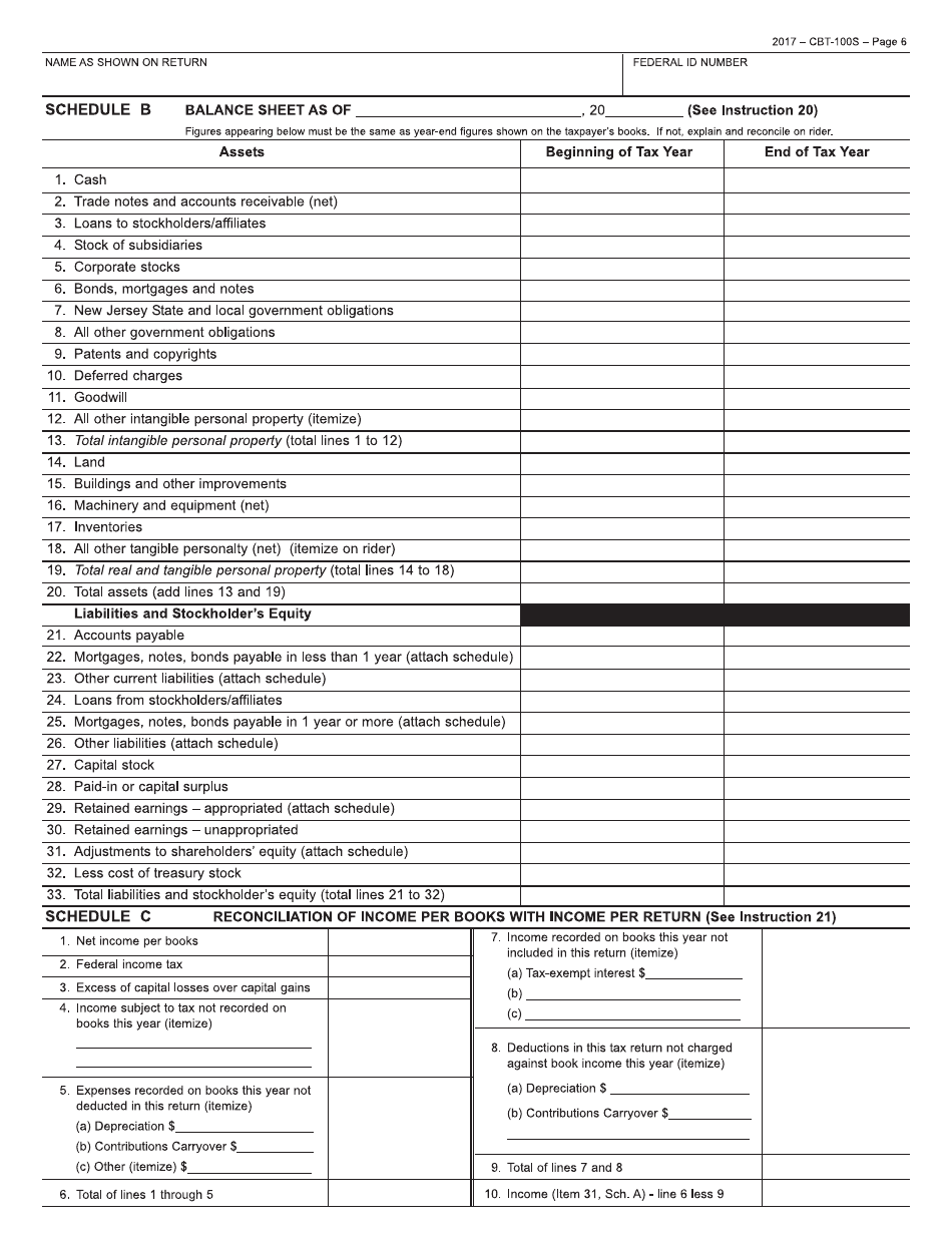 Form Cbt-100s - 2017 - Fill Out, Sign Online And Download Fillable Pdf 