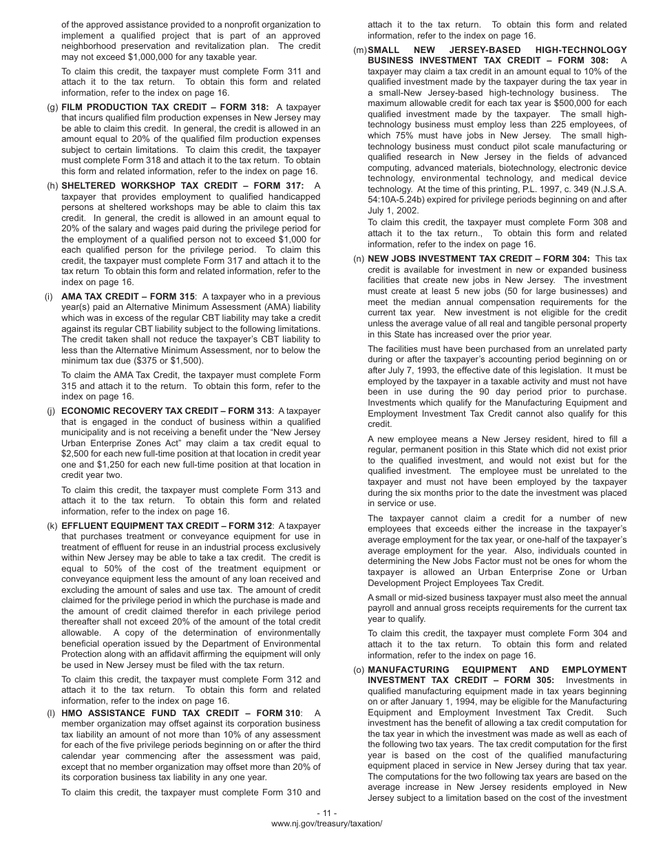 Instructions for Form CBT-100S S Corporation Business Tax Return - New Jersey, Page 14