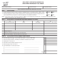 Form 317 Sheltered Workshop Tax Credit - New Jersey