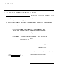 Form F-157 Affidavit of Line Length - New Jersey, Page 2