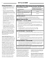 Instructions for Form NJ-1040NR Nonresident Return - New Jersey, Page 6