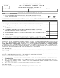 Document preview: Form UTHTC-IPT Urban Transit Hub Tax Credit - New Jersey