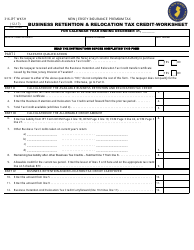 Document preview: Form 316-IPT Business Retention & Relocation Tax Credit - Worksheet - New Jersey