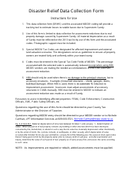 Form DRWS Disaster Relief Data Collection Worksheet - New Jersey, Page 2