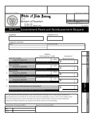 Document preview: Form MFA-15 Government Fleetcard Reimbursement Request - New Jersey