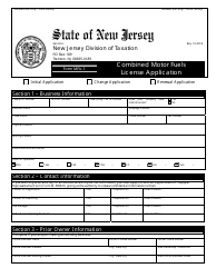 Form MFA-1 Combined Motor Fuels License Application - New Jersey, Page 3