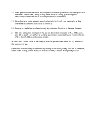 Instructions for Motor Fuel Refund - New Jersey, Page 7