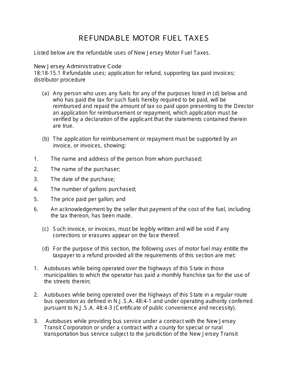 Instructions for Aircraft Refund - New Jersey, Page 6