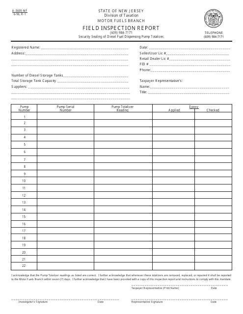 Form A-3609-MF  Printable Pdf