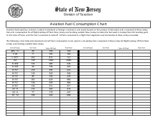 Document preview: Aviation Fuel Consumption Chart - New Jersey