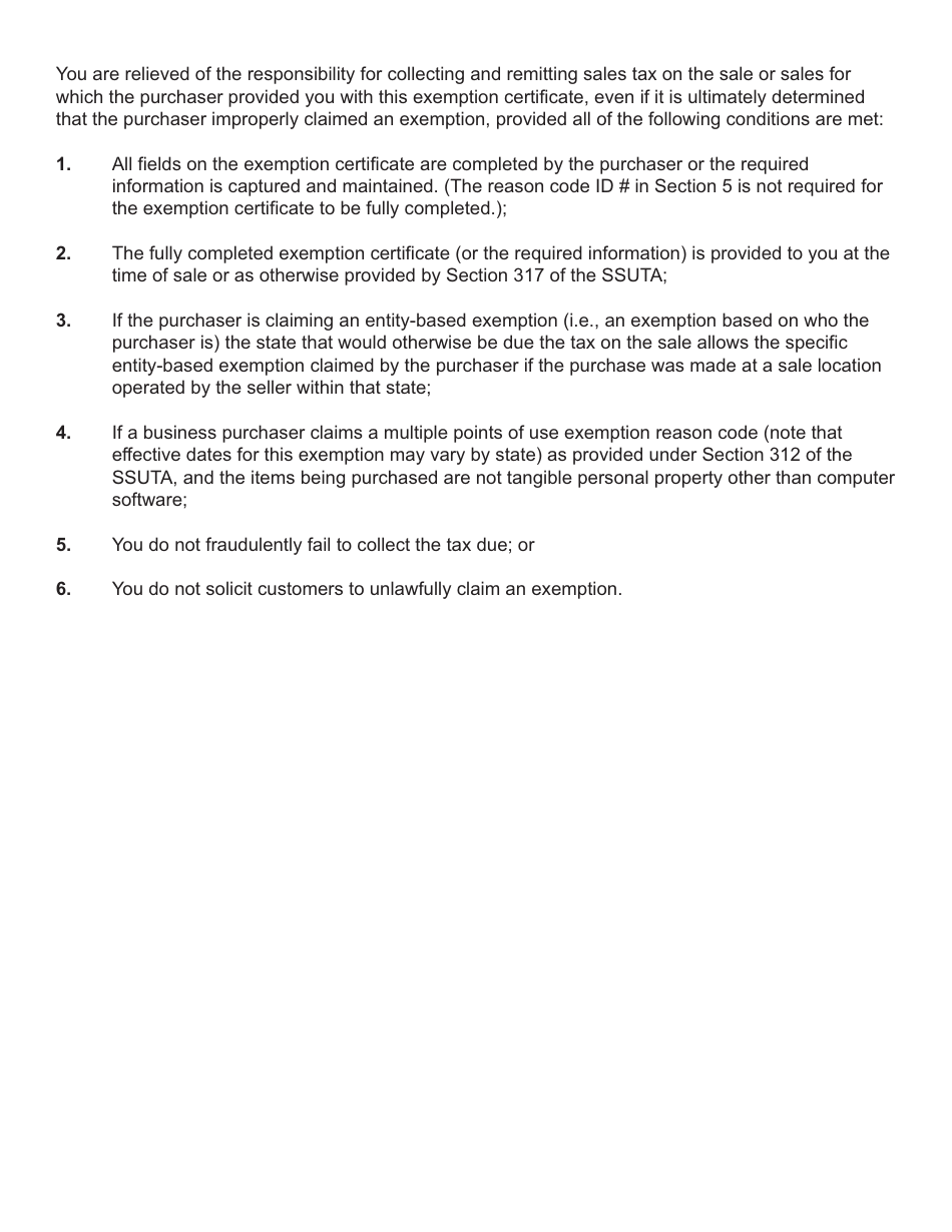 Form ST-SST Streamlined Sales and Use Tax Agreement - Certificate of Exemption - New Jersey, Page 5