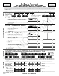 1st Quarter Worksheet - New Jersey Sales and Use Tax Ez Telefile System (Forms St-51 Monthly Remittance Statement and St-50 Quarterly Return) - New Jersey, Page 3