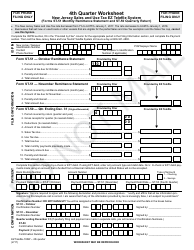 1st Quarter Worksheet - New Jersey Sales and Use Tax Ez Telefile System (Forms St-51 Monthly Remittance Statement and St-50 Quarterly Return) - New Jersey, Page 4